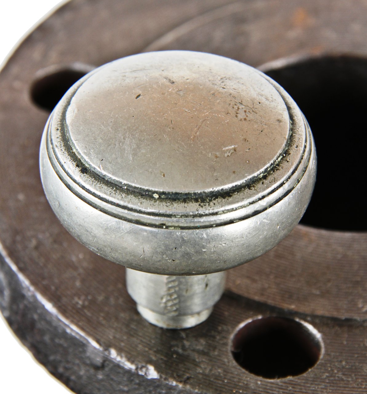 very rare all original c. 1931 historically important interior lobby art deco streamlined style new york city chrysler building nickel-plated cast bronze doorknob