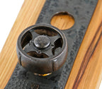 rare 19th century american ornamental cast iron downtown chicago rookery building interior office door backplate and matching doorknob