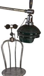 rare c. 1920's fully functional american medical hospital wall-mount examination room light with green cased glass shade