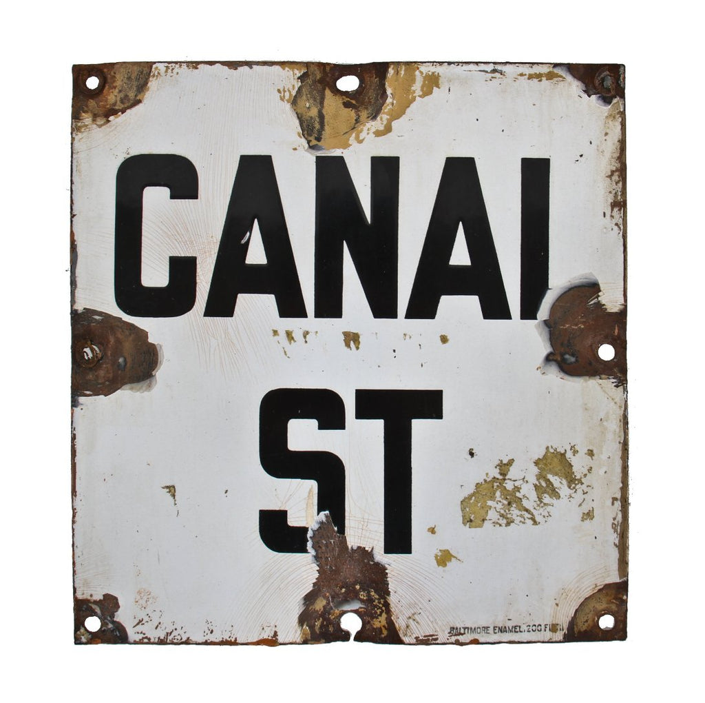 hard to find american depression era single-sided white porcelain enameled flush new york city subway column station sign