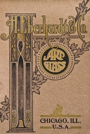 original and completely intact c. 1900-1910 antique american "wrightesque" style stained glass salvaged chicago transom window with chevron motifs