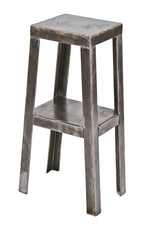 c. 1940's vintage american custom industrial all-welded joint angled steel four-legged stationary grinding machine base