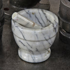 early 20th century antique american medical solid alabama marble apothecary mortar bowl and pestle from a chicago pharmacy
