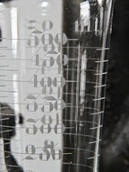 delicate turn of the century antique american medical pressed and lightly etched glass 500 ml graduated druggists' measure