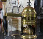 c. 19th century all original and intact antique american medical "phenix" steam atomizer with glassware, instructions and hinged hardwood box