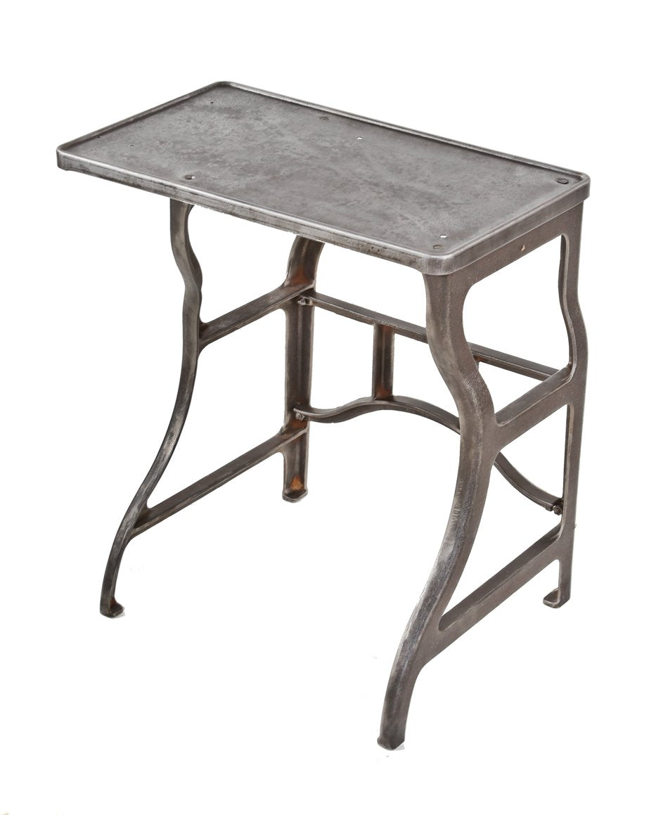 original c. 1920's american industrial refinished cast iron and steel stationary factory office addressograph machine base