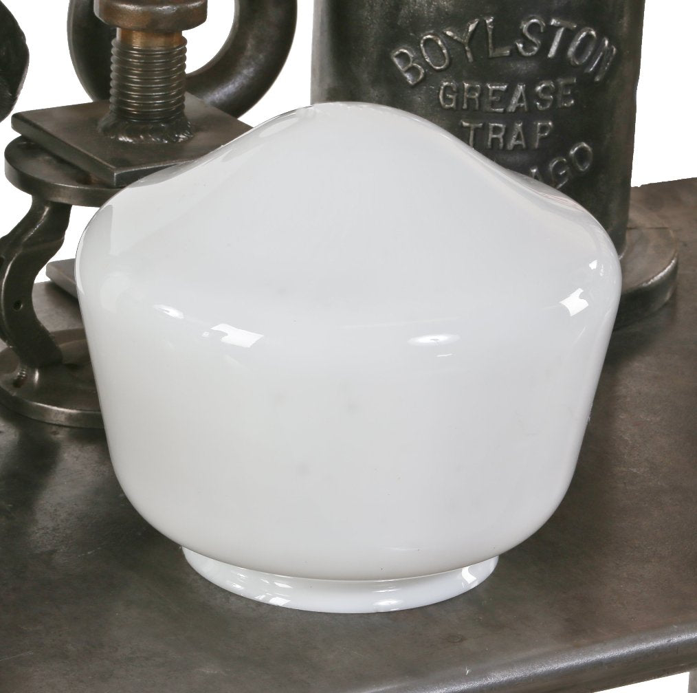 single early 1900s antique american interior reliance office building white opalescent glass replacement pendant shade