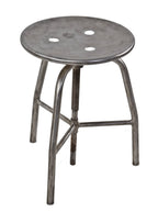 american antique medical adjustable height three-legged michigan state hospital operating room operator's stool with revolving top