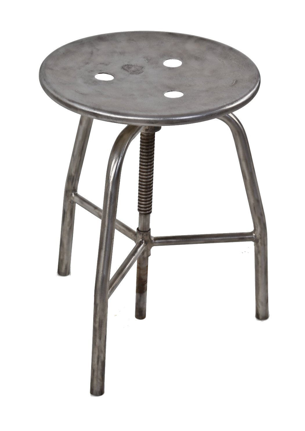 american antique medical adjustable height three-legged michigan state hospital operating room operator's stool with revolving top