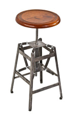 rare and highly sought after c. 1930's american antique medical patented no. 421 "set-ezy" dental stool with spring suspension seat