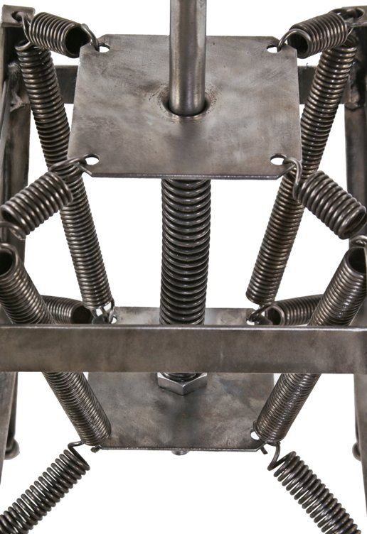 highly sought after c. 1930's american antique medical patented no. 421 "set-ezy" dental stool with unique spring suspension seat