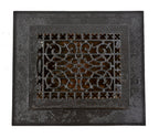 completely intact and operable american victorian era louvered cast iron floor register or grate with delicate foliated scrollwork