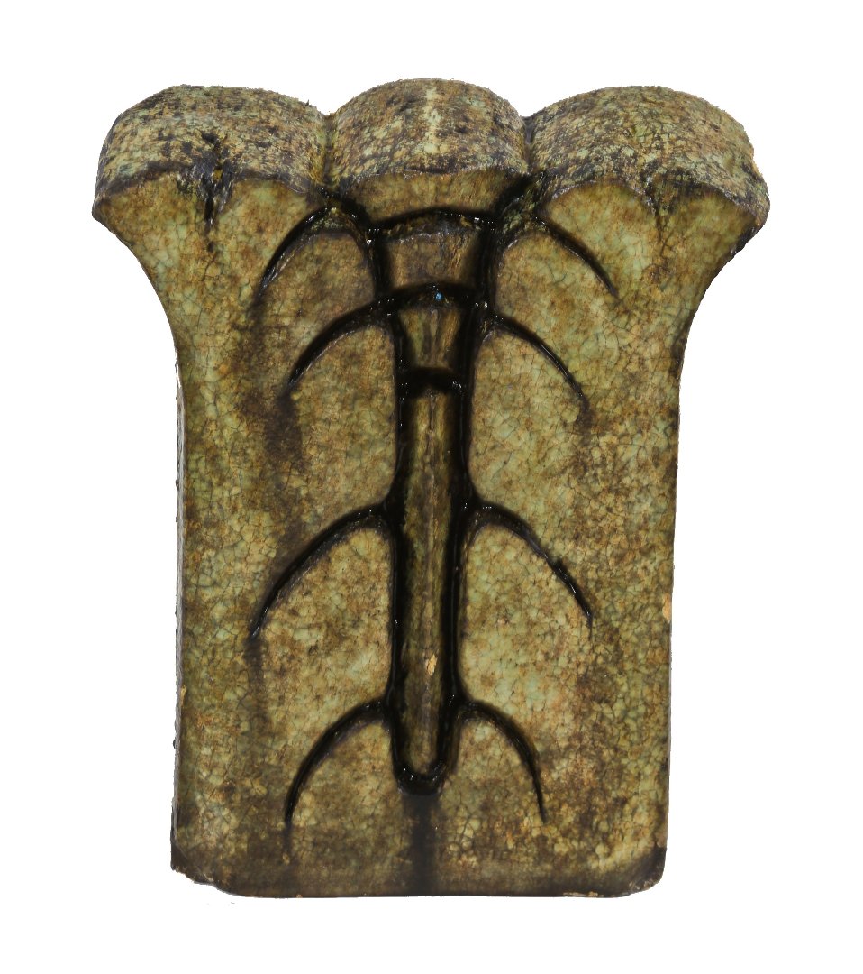 original late 1920's american art deco style exterior richman brother department store building cornice or roofline acthanus leaf green glazed terra cotta ornament