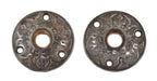 refinished late 19th century american victorian era ornamental cast iron branford interior residential surface mount passage door rosettes
