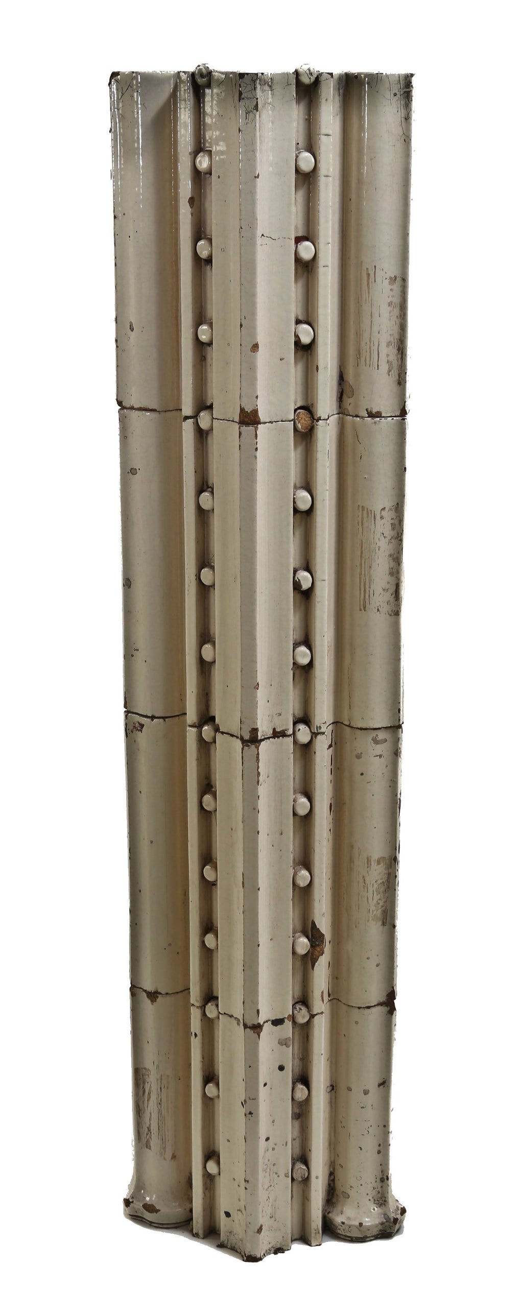 late 19th century original exterior reliance building interlocking facade curtain wall white glazed terra cotta panels accentuated with beads or buttons