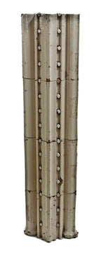 late 19th century original exterior reliance building interlocking facade curtain wall white glazed terra cotta panels accentuated with beads or buttons