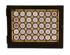 all original and unrestored american victorian era interior residential leaded art glass chicago gold coast mansion hinged casement window with rondels