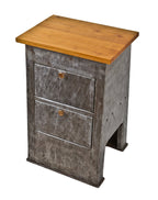 c. 1920's repurposed antique american industrial south bend lathe machine base or cabinet with newly added custom-built solid cherry table top