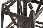 hard to find original late 1920's american antique medical stationary "set-ezy" adjustable height dentist or doctor examination chair with maple wood seat