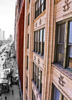 carefully cleaned and refinished historically important original ornamental cast iron louis h. sullivan-designed 19th century gage building exterior facade stringcourse section