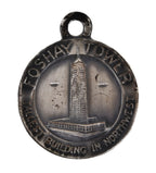 original antique depression era cast iron medal commemorating the foshay building as landmark in minneapolis, mn.