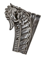 original single pre-fire chicago heavily ornamented c. 1860's refinished cast iron interior support column capital fragment with intricate leafage