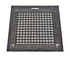 hard to find massive late 19th or early 20th century american antique ornamental black enameled cast iron commercial building "nuetral moorish pattern" flush mount floor grate