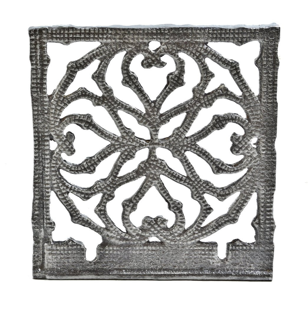late 19th century historically important custom-cut m.a. meyer loft building exterior ornamental wrought iron fire escape panel with striking moorish design