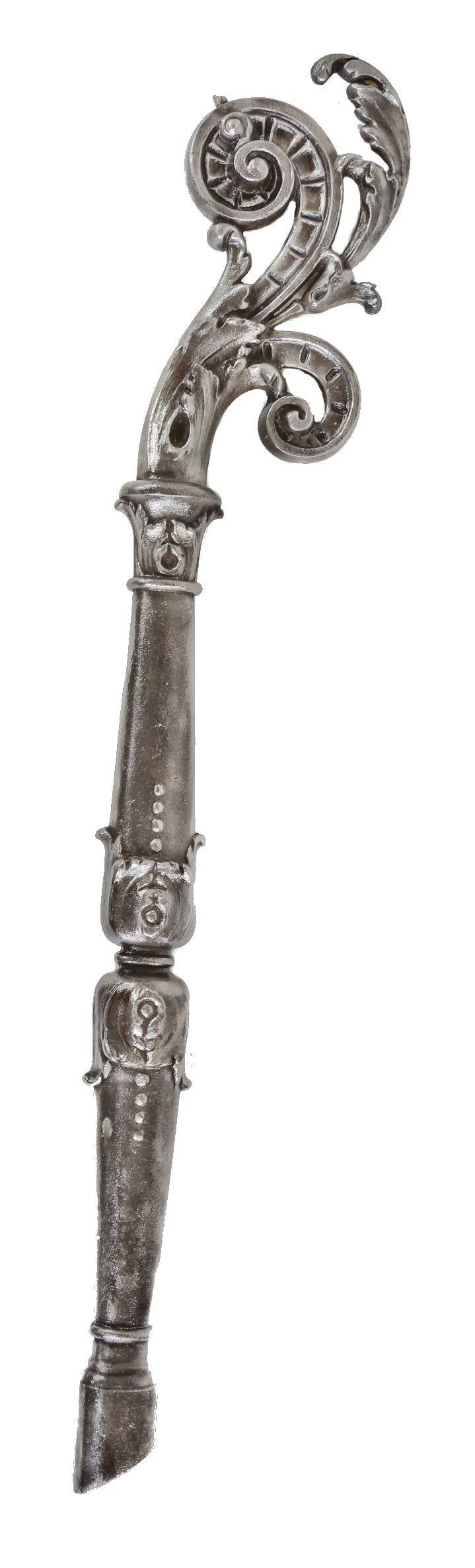 original historically-important late 19th century refinished ornamental cast iron interior ywca hotel rear staircase baluster with intricate leafage and bellflowers