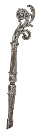 original historically-important late 19th century refinished ornamental cast iron interior ywca hotel rear staircase baluster with intricate leafage and bellflowers