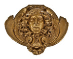 incredible all original late 1920's american depression era oversized heavily ornamented figural chicago theater cast plaster medallion with a full-scale face