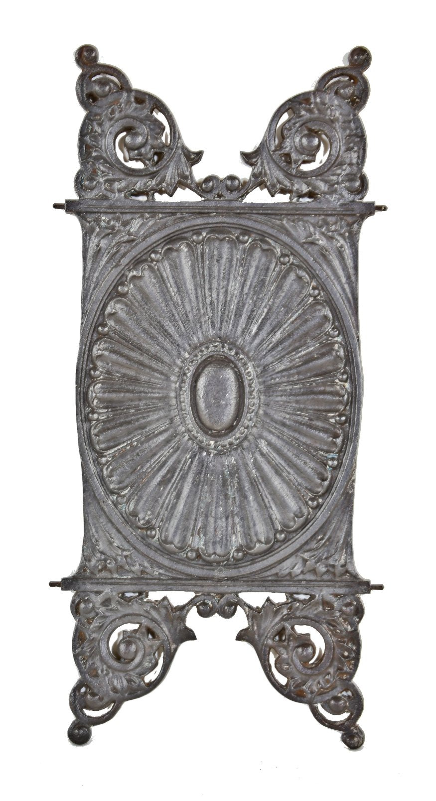 original well-documented late 19th century american ornamental cast iron downtown chicago leiter ii building interior staircase baluster with intact bower-barff finish