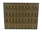 original and well-maintained c. 1915-20 american industrial cook county hospital olive green enameled all-metal compartmentalized freestanding filing cabinet with 44 drawers