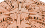 elegantly designed late 19th century ywca building exterior glazed terra cotta entrance surround frieze panel with salmon-colored finish