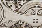 historically important late 19th or early 20th century original exterior white glazed terra cotta schlesinger & mayer department store building stringcourse panel