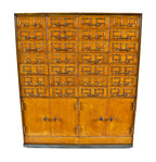 all original early 20th century antique american industrial oversized "fire-proof" chicago courthouse heavy gauge steel filing cabinet with faux wood grain enameled finish