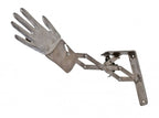 incredibly unique c. 1920's original antique american industrial retractable 'miller" automobile or truck manual hand signal with scissor arm and pulley
