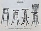 very clean and well-maintained fully adjustable early 20th century varnished oak wood chair back draftsman stool
