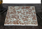 matching all original 19th century antique american majolica glazed interior residential variegated ceramic fireplace surround tiles with allover crazing
