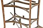 early 20th century fully functional repurposed antique american industrial "uhl art steel" copper-plated pressed and folded steel mobile and/or stationary side table