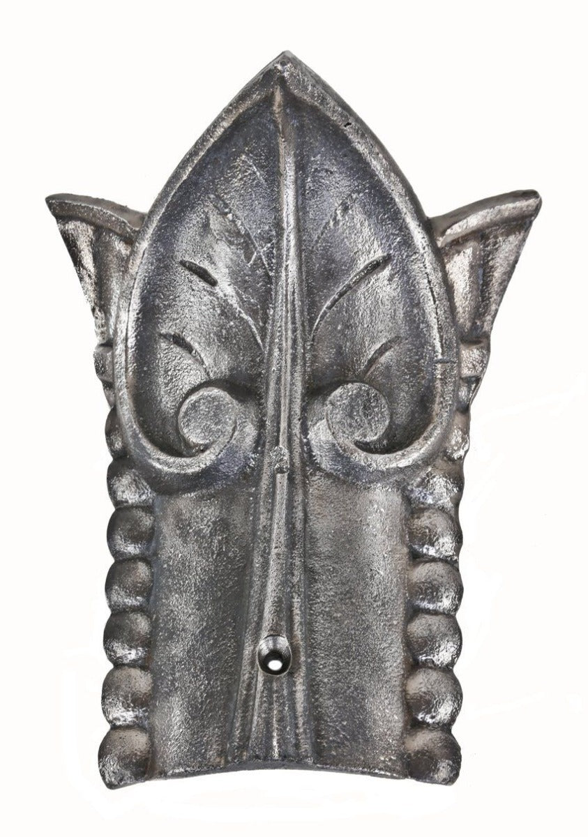 one of two original c. 1869 interior pre-fire chicago german high school building ornamental cast iron palmette motif column capital sectional fragments