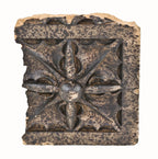 original c. 1905-07 american prairie school style speckle glazed michael reese hospital terra cotta stringcourse "thistle" rosette fragment