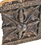 original c. 1905-07 american prairie school style speckle glazed michael reese hospital terra cotta stringcourse "thistle" rosette fragment