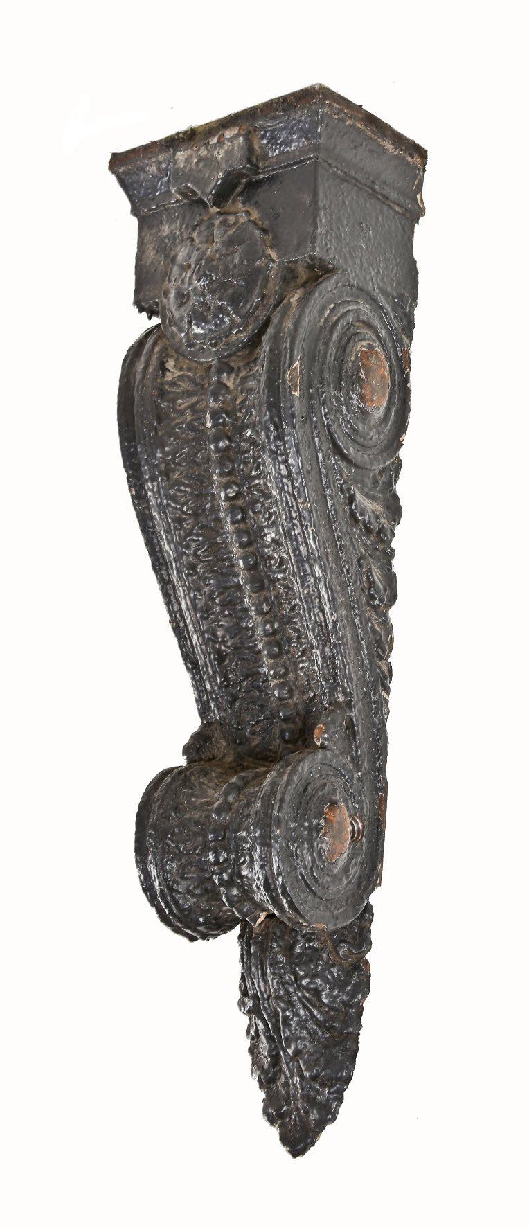 original early 20th century single antique american exterior northwestern railroad (extant) commercial or office building black painted cast iron neoclassical style corbel