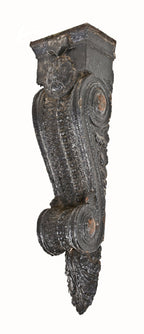 original early 20th century single antique american exterior northwestern railroad (extant) commercial or office building black painted cast iron neoclassical style corbel