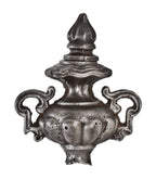 c. 1880's original and largely intact antique american victorian era ornamental cast iron exterior new york city brownstone urn fence newel post finial