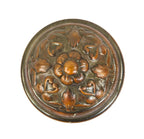 original early 20th century patinated wrought ornamental brass metal "mura" pattern interior residential chicago apartment building passage size doorknob