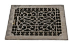 very ornate late 19th century all original antique american victorian era fully functional refinished cast iron residential louvered heat register or grate
