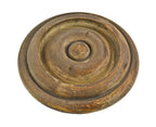 single oversized c. 1855 all original john kent russell exterior residential "bullseye" style painted pine wood corbel or bracket rosette