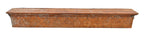 well-designed hand carved c. 19th century original richardsonian romanesque style flaming birch wood fireplace mantle shelf and frieze with detailed floral motifs